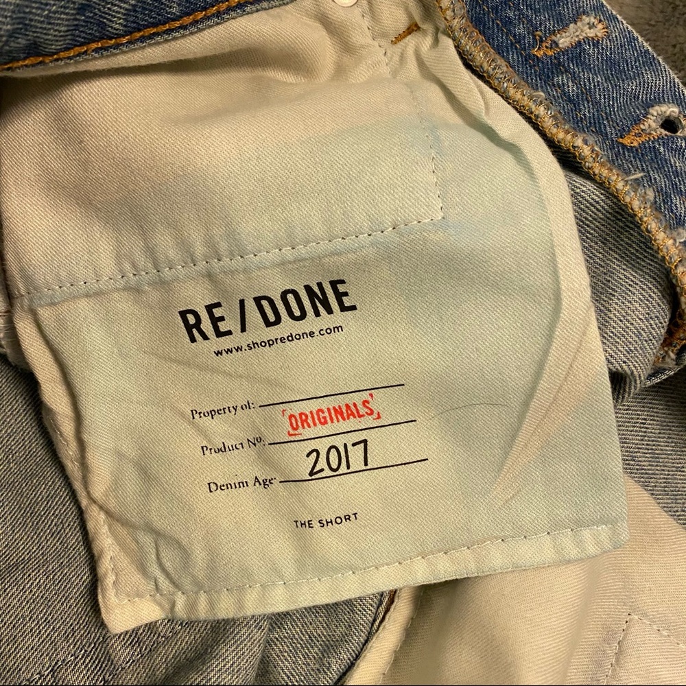 Re/Done the shorts in Dirty Destroy Button Fly - Picture 11 of 14